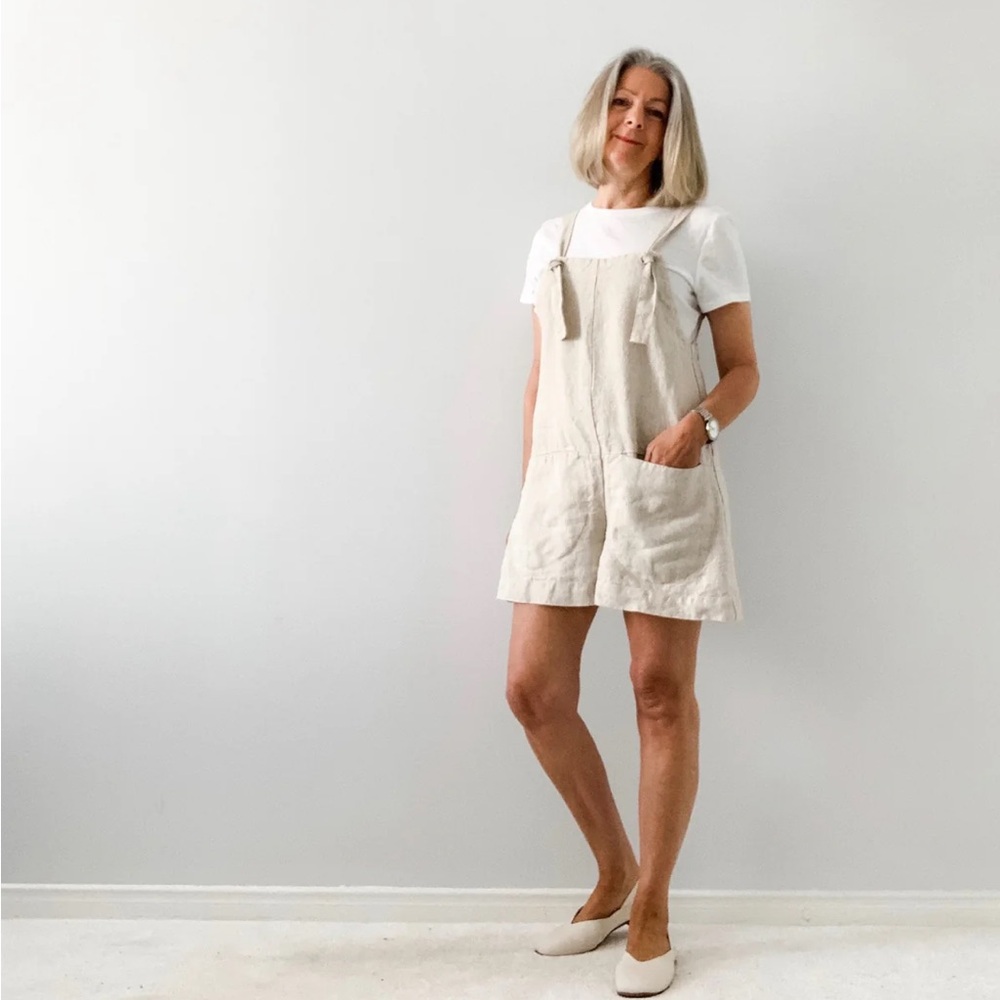 Cedar & Vine Green Linen jumpsuit